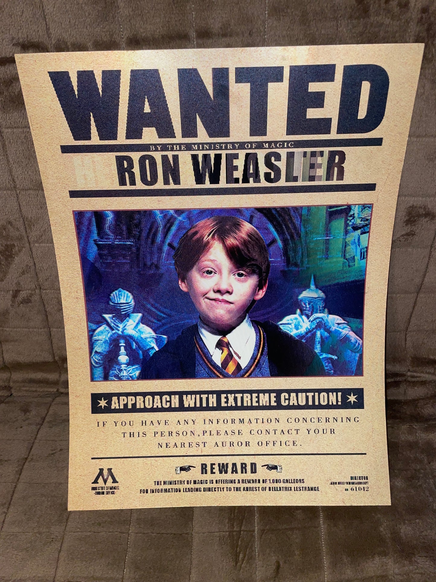 3D Harry Potter, Ron Weasley, Hermione Granger poster.